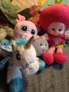 Zestaw  lalka truskawka jednorożec zajączek swinka