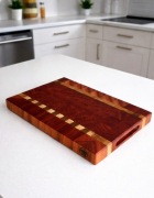 Deska sztorcowa z drewna egzotycznego Sapeli z dodatkiem dębu