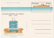 kartka poczt. 1971 - Polskie badania na morzu 1921- 1971