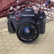 Pentax Progam A (Plus) + obiektyw Hanimex 28mm f/2.8 mocowanie Pentax K