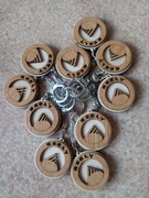 Drewniany brelok do kluczy z logo GELLY