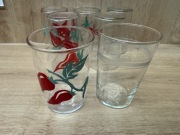 Szklanki papryczki z cienkiego szkła zestaw 7 szt