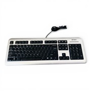 Klawiatura A4Tech LCD-720 niskoprofilowa PS2 czarno-srebrna