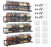 4 Sztuki Półki Półka Kuchenna Regał Ścienny Na Przyprawy Stojak