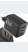 SZYBKA ŁADOWARKA SIECIOWA 65W QC 4.0 PD GaN USB 2x USB-C KOSTKA UNIWERSALNA