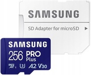 KARTA PAMIĘCI SAMSUNG PRO Plus 256GB micro SD 180MB/s z adapterem