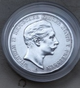 Prusy 3 Marki 1908 r Wilhelm II srebro 