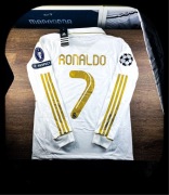 M) RONALDO REAL MADRYT 11/12 z LIGI MISTRZÓW VINTAGE LONG SLEEVE NOWY BIAŁY