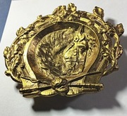 Duża popielniczka mosiądz koń podkowa jeździectwo