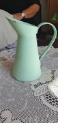 Dzbanek seledynowy/ miętowy blaszany Vintage