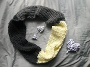 Komin szal rękodzieło handmade ręcznie robiony
