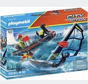 PLAYMOBIL 70141 Ponton ratowniczy i Windsurfer pie