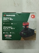 Ładowarka 2.4A Akumulator 2Ah Parkside ZESTAW