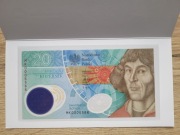 20 zł Mikołaj Kopernik - banknot kolekcjonerski + folder UNC