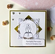 Pamiątka Pierwszej Komunii, personalizowana.