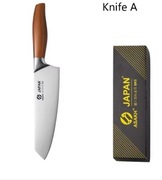 Nóż w stylu japońskim Japan stal nierdzewna, drewniana rękojeść