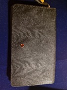 Etui skórzane na telefon, saszetkaz bursztynem firmy Batycki