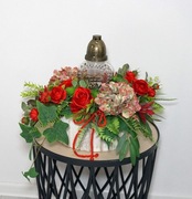 KOMPOZYCJA NAGROBNA STROIK NA POMNIK CMENTARZ GRÓB