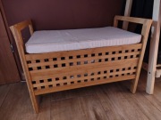 Szafka ławka z pojemnikiem na buty z miękkim siedziskiem