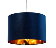 Lampa wisząca Tercio granatowa welur 3 x E27 TK LIGHTING