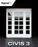 Drzwi drewniane wewnętrzne białe w 'stylu francuskim'