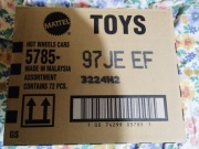 HOT WHEELS org. pusty karton na 72 szt 