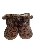 Ciepłe kapcie dziecięce – pluszowe gepardy, rozmiar 28/29, ocieplane