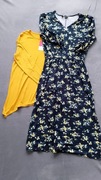 Bodyflirt Sukienka midi w kwiaty rozm.36/38+żółta bluzka rozm.38