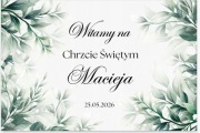 Tablica powitalna na Chrzest Święty – plakat A3+ z personalizacją