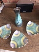 Zestaw Pikasiak wazon i talerzyki paterki lata 60