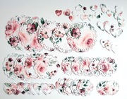 SERWETKI KORONKI SCRAPBOOKING ZESTAW 6 RÓŻE.