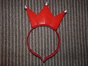 Czerwona opaska dla dziewczynki korona  cekiny