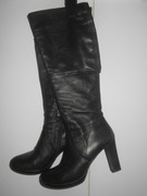 Stylowe kozaki skórzane ITALY APIA wkł. 25 cm__38