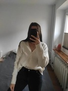 śmietankowy kardigan Marks&Spencer oversize