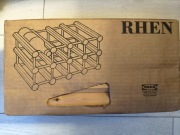 IKEA  RHEN  Stojak na 12 butelek wina  lite drewno