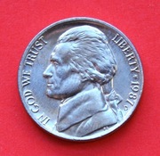 5  Centów  1987  D  -     USA    Mennica D    stan !!