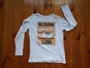 bluzka dziewczęca Primark 146 biała LLama Jak Nowy