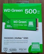 DYSK SSD WD Green SN3000 NVMe 500 GB - NOWY