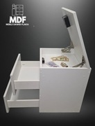 Szafka nocna z ukrytym schowkiem na kartę 