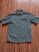 koszula croop w miętowo-czarną kratkę w rozmiarze M stan bdb