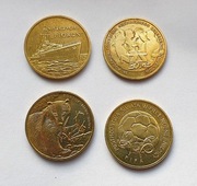 2zł   Zestaw 4 monet 1 Niszczyciel Piorun 2 Fifa Niemcy 3 NZS 30 L 4 Borsuk