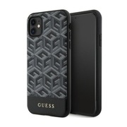 Guess GCube Stripes MagSafe - Etui iPhone 11 (Czarny).