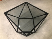 Stolik kawowy loft, szklany blat!