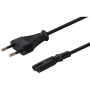 Kabel zasilający komputerowy ósemka radiówka czarny 1,8m