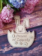 Wielkanocne etui/pudełko na kartę podarunkową lub gotówkę - ZAJĄCZEK