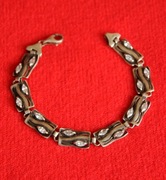 Piękna stara  bransoletka z cyrkoniami.