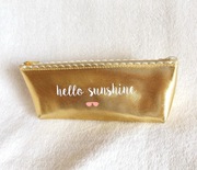 Złota kosmetyczka etui na okulary Nowa