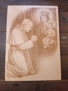 Jan Paweł II modlący się obraz grawer na sklejce A4