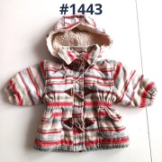 Kurtka płaszczyk H&M 6-9msc 68-74cm z kapturem #1443