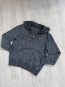 Niebiesko czarny sweterek golf na zamek Collection L 38 M